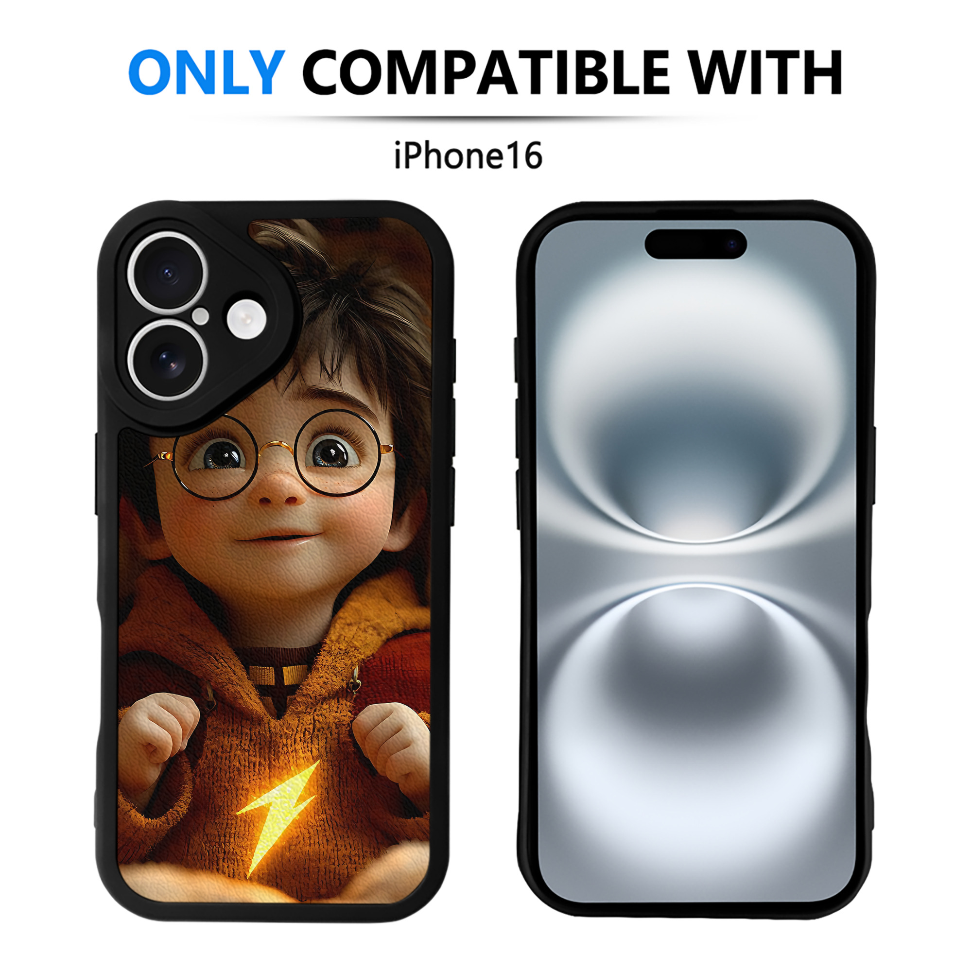 （画像用） Harry Potter ハリー・ポッターシリーズ 【iPhone 16シリーズ対応】シリコンスマホケース（レザー調） 材質：シリコン